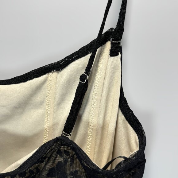 Willow & Root Black Lace Corset Crop Top Women's Medium NWT - Picture 3 of 7